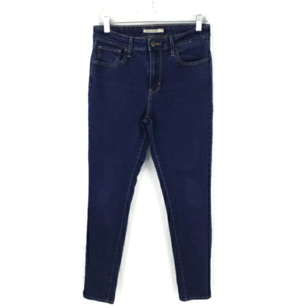 Levis 721 High Rise Stretch Skinny Denim Jeans Womens Cast Shadows Dark Wash 28